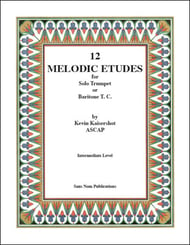 12 Melodic Etudes for Solo Trumpet or Baritone T.C. cover Thumbnail